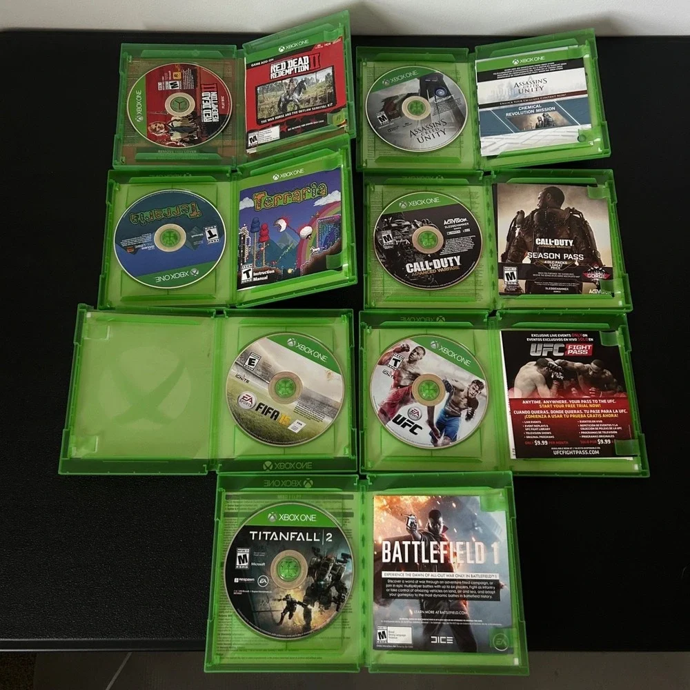 Xbox One Video Games Bundle Lot (7 Games) Red Dead Redemption II Titanfall 2 COD